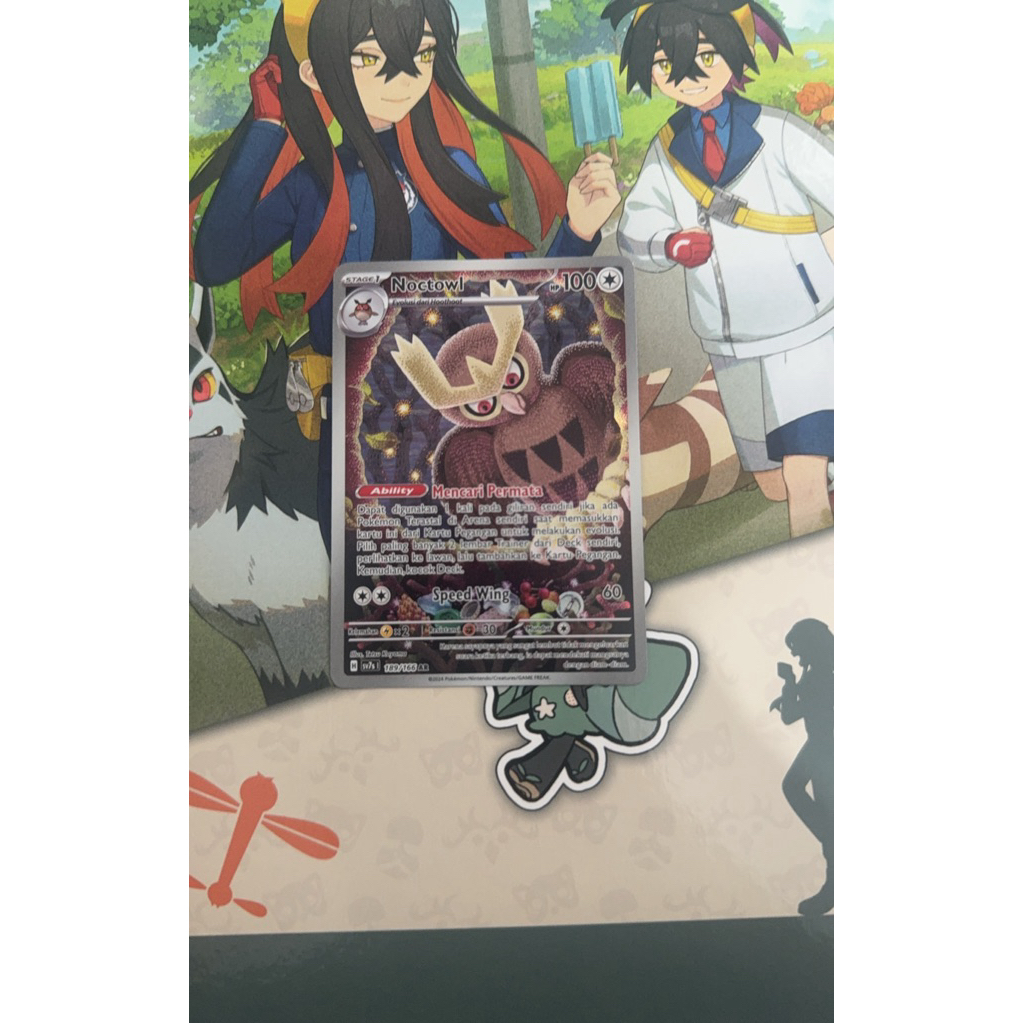 Pokemon TCG Indonesia - Noctowl AR - SV7s 189/166 - Bimbingan Rasi