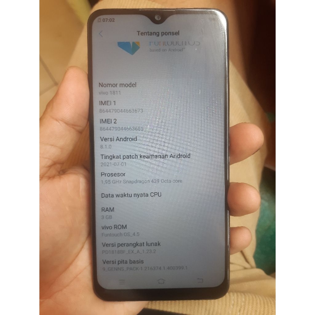 MESIN VIVO Y91 NORMAL