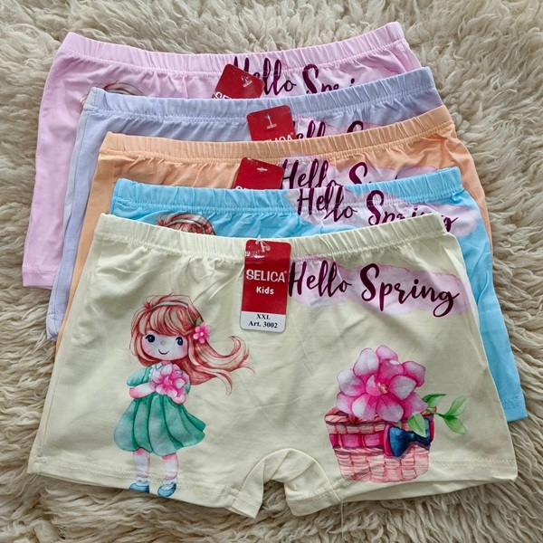CD / Celana Dalam / Boxer Anak Perempuan Merk Selica KIds 3002 Ukuran XXL
