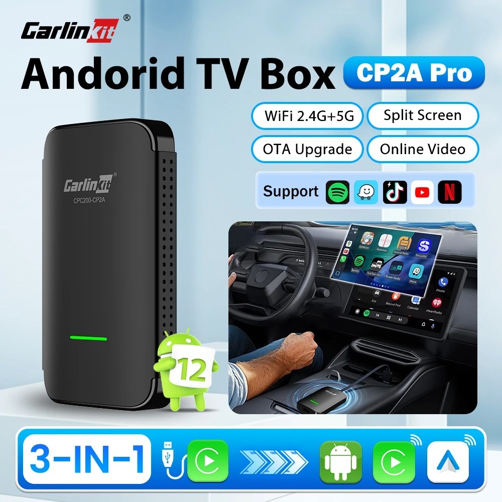 CARLINKIT Android TV Box for Wireless Apple Carplay Car Multimedia Android Auto USB Dongle