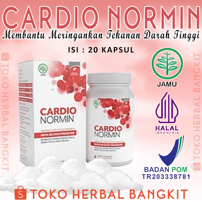 Cardio Normin Asli Original 20 Kapsul Obat Darah Tinggi Atasi Hipertensi