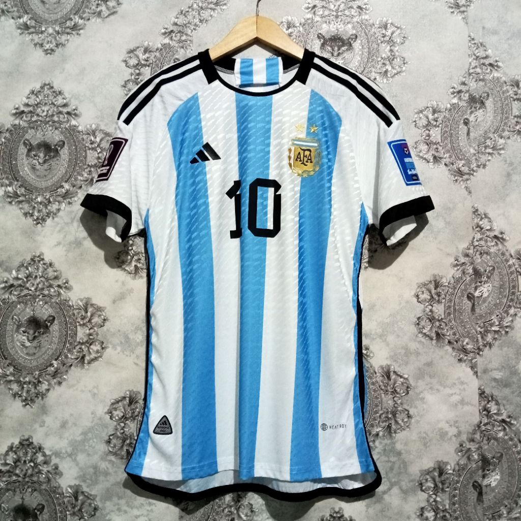 Jersey Player Issue Argentina Home 2022 Nameset Messi Jersey Argentina Piala Dunia 2022