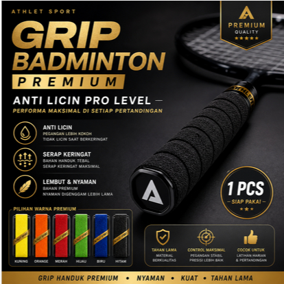 GRIP RAKET / BADMINTON ATHLET HANDUK TIPIS POLOS GROSIR LEMBUT GROSIR LEBIH MURAH