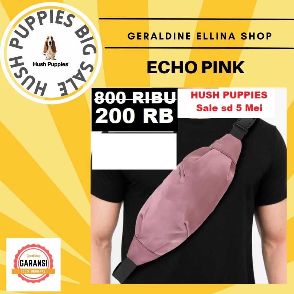 Tas Hush Puppies body bag pria SALE original 100% seri ECHO