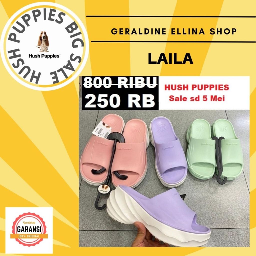 Sandal wedges Hush Puppies 100% original seri LAILA