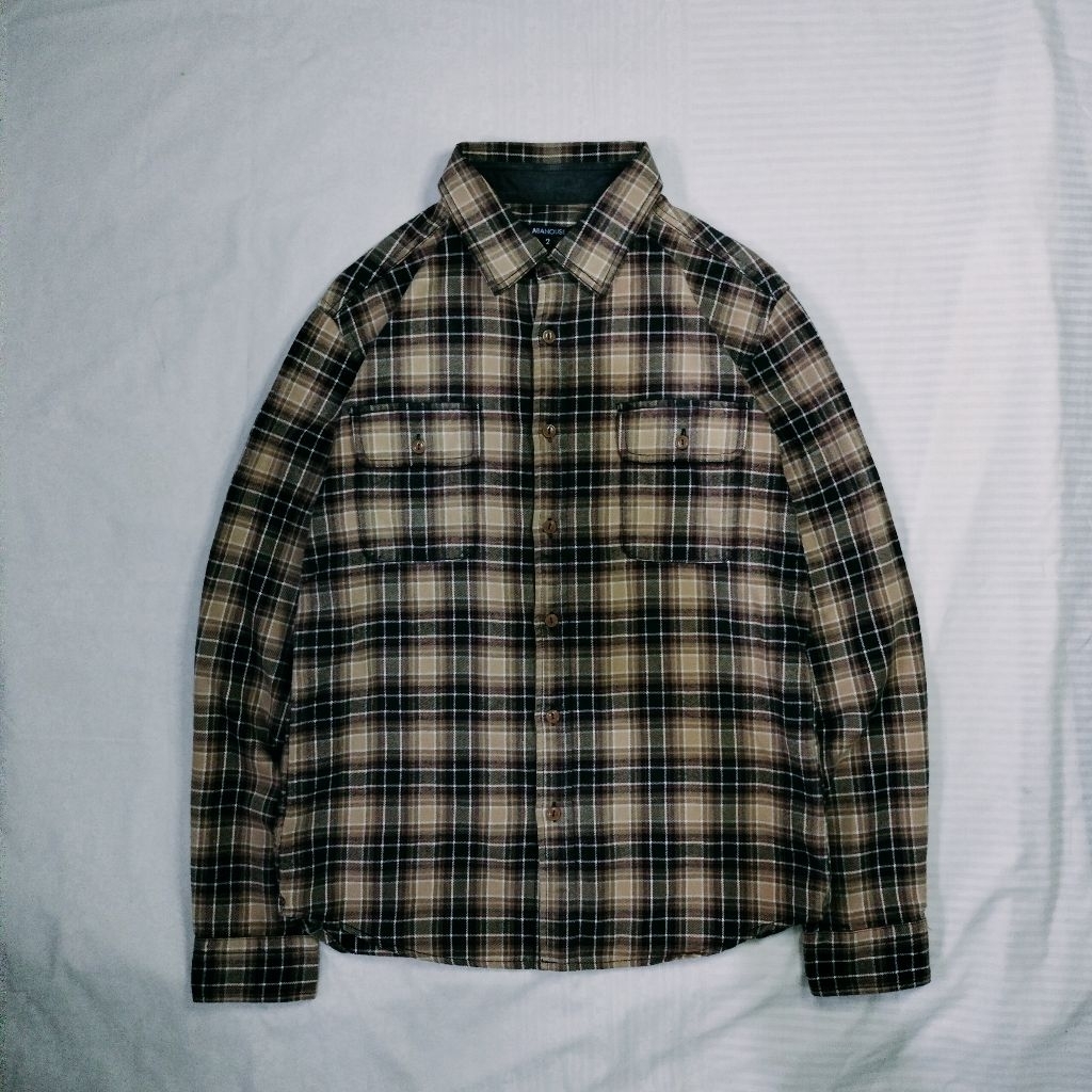 flannel shirt Japanese abahouse /kemeja cowok/fashion kemeja retro Pria