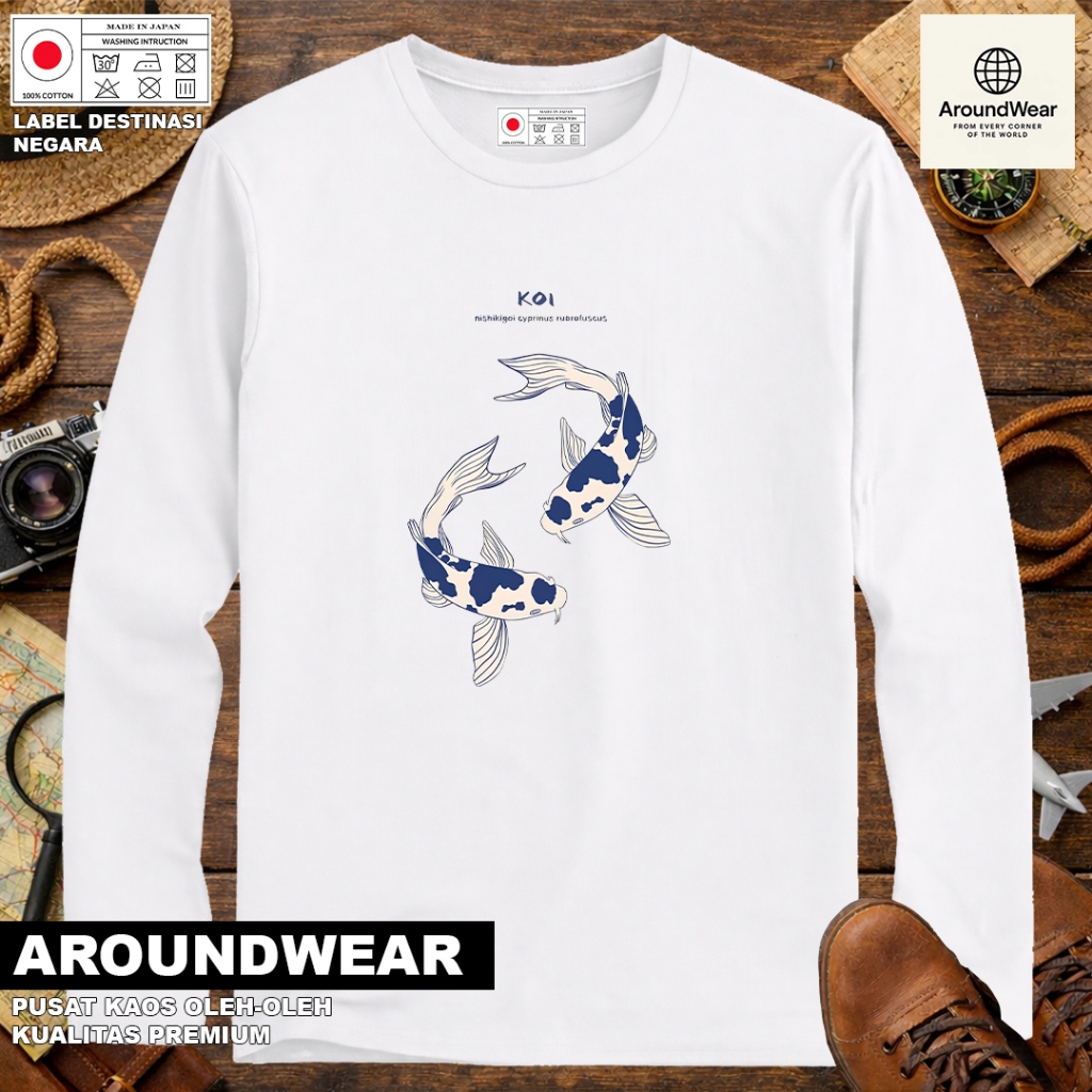 BAJU KAOS LENGAN PANJANG OLEH OLEH JEPANG 35 PAKAI TAG NEGARA ASAL JEPANG COTTON 30S SOUVENIR PREMIU