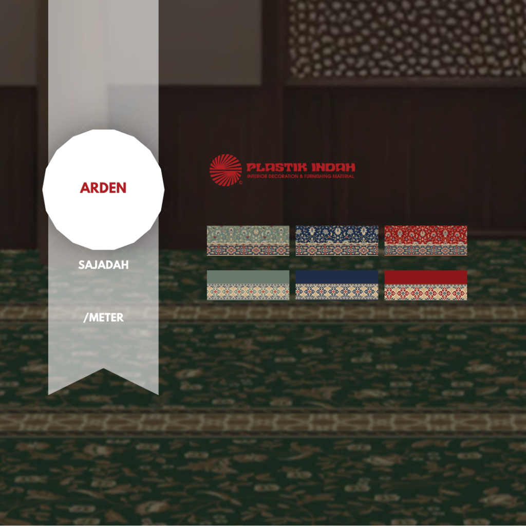 Sajadah Arden | Sajadah Roll | Karpet Sajadah Roll | Gratis Obras Pinggiran | Lebar 1.15 M