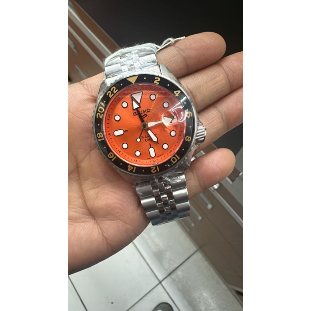 jam tangan pria automatic Seiko 5sport GMT bahan allstaintell arlojicollection02