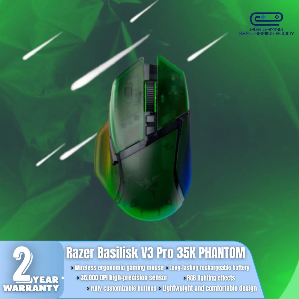 Razer Basilisk V3 Pro 35K - Mouse Gaming Wireless Ergonomic Hitam