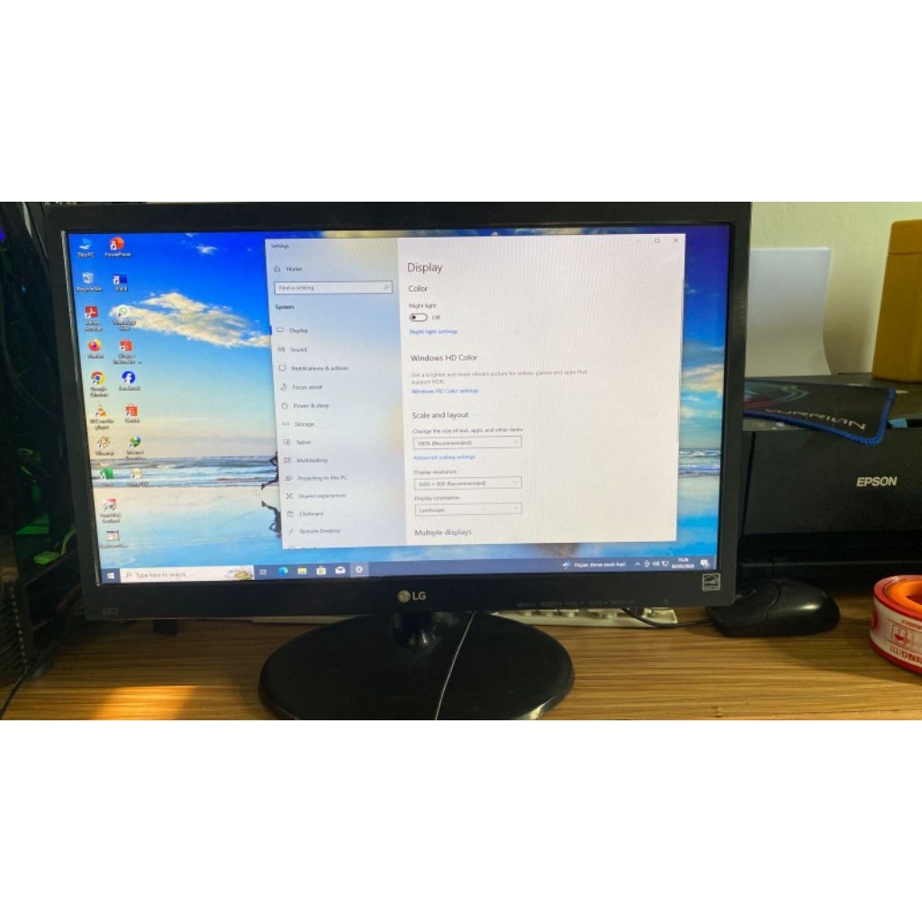 Monitor LED LG 20M38A-B – 20 Inch | Jernih & Normal