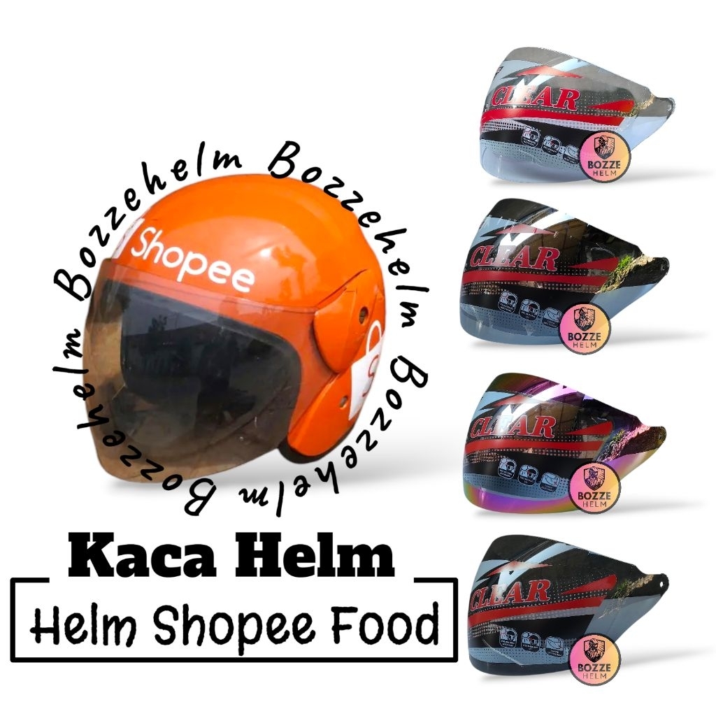 Kaca Helm SHOPEE FOOD Visor Helm SHOPEE FOOD