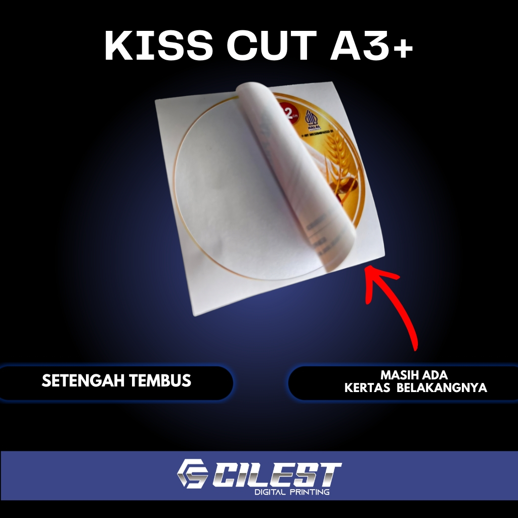 KISS CUTTING | SETENGAH TEMBUS CUTT | KISS CUT A3