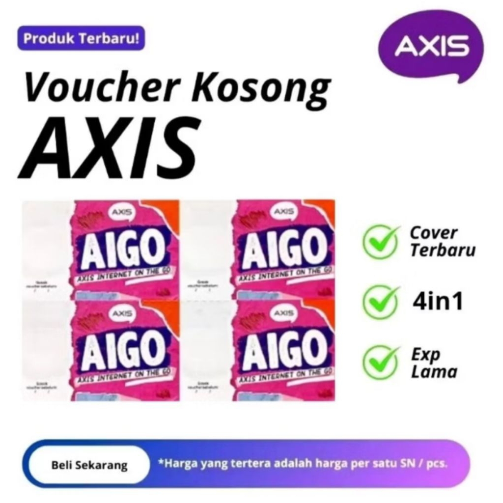 Voucher Kosong AXIS Nasional*exp: 01/02/2028*Bisa digunakan Nasional Seluruh Indonesia*Model Terbaru