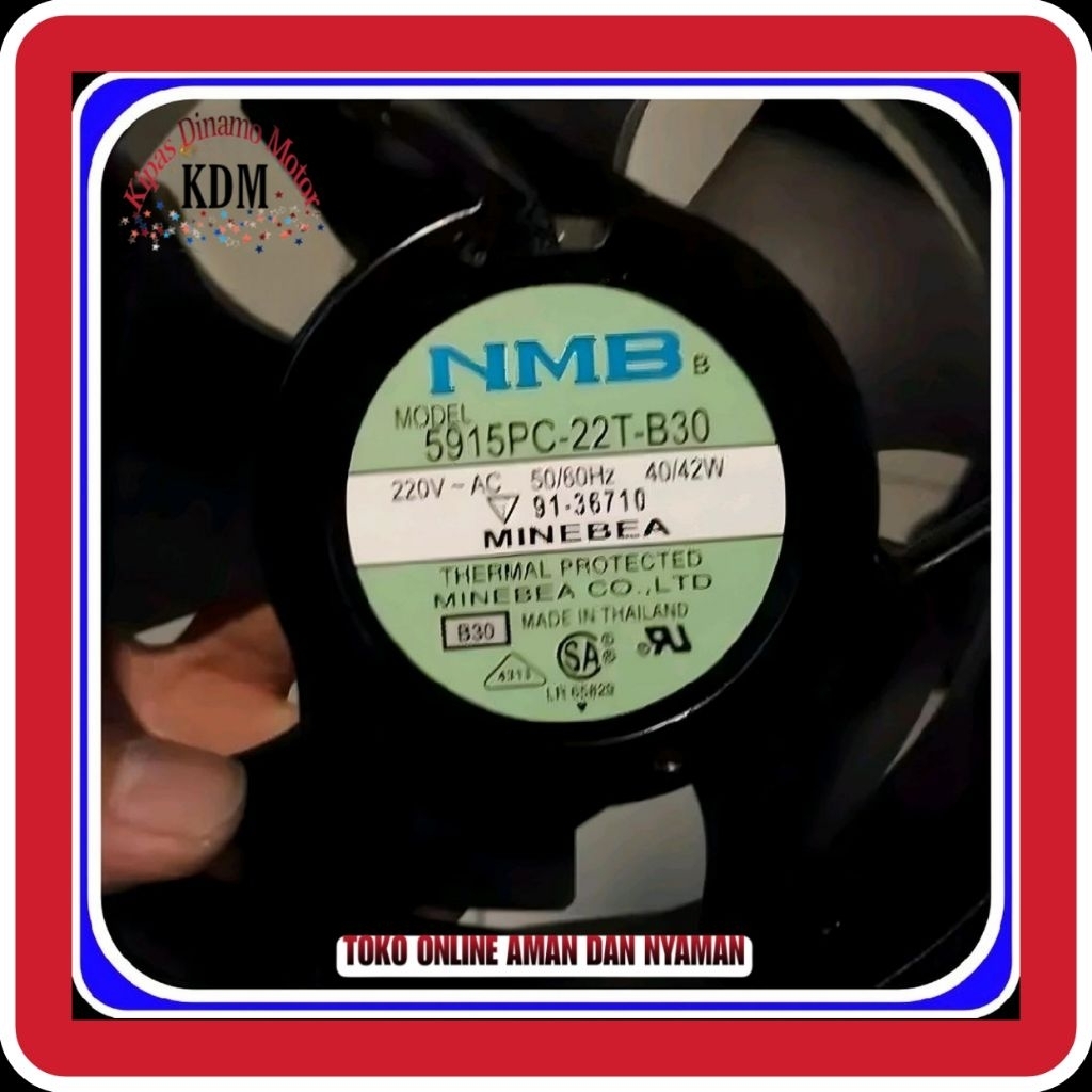Fan NMB 5915PC-22T-B30 220V AC 50/60Hz 40/42W