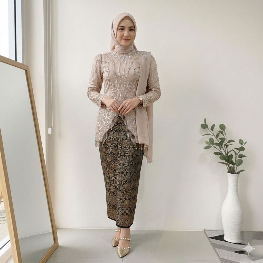 Setelan Kebaya Aldi / Kebaya Pesta / Kebaya Wisuda / Kebaya Brokat