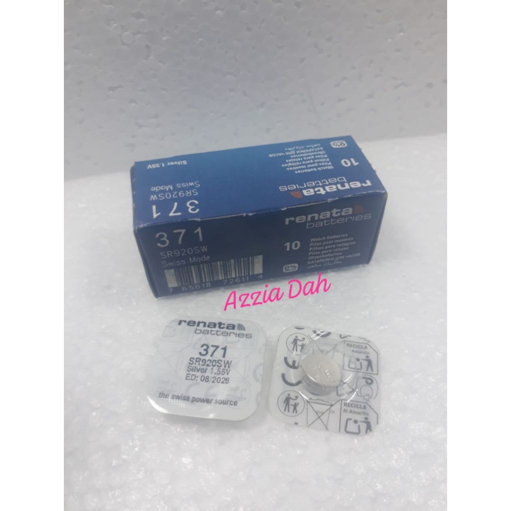 Baterai Jam Tangan Renata 371/920 Renata Original Swiss mode