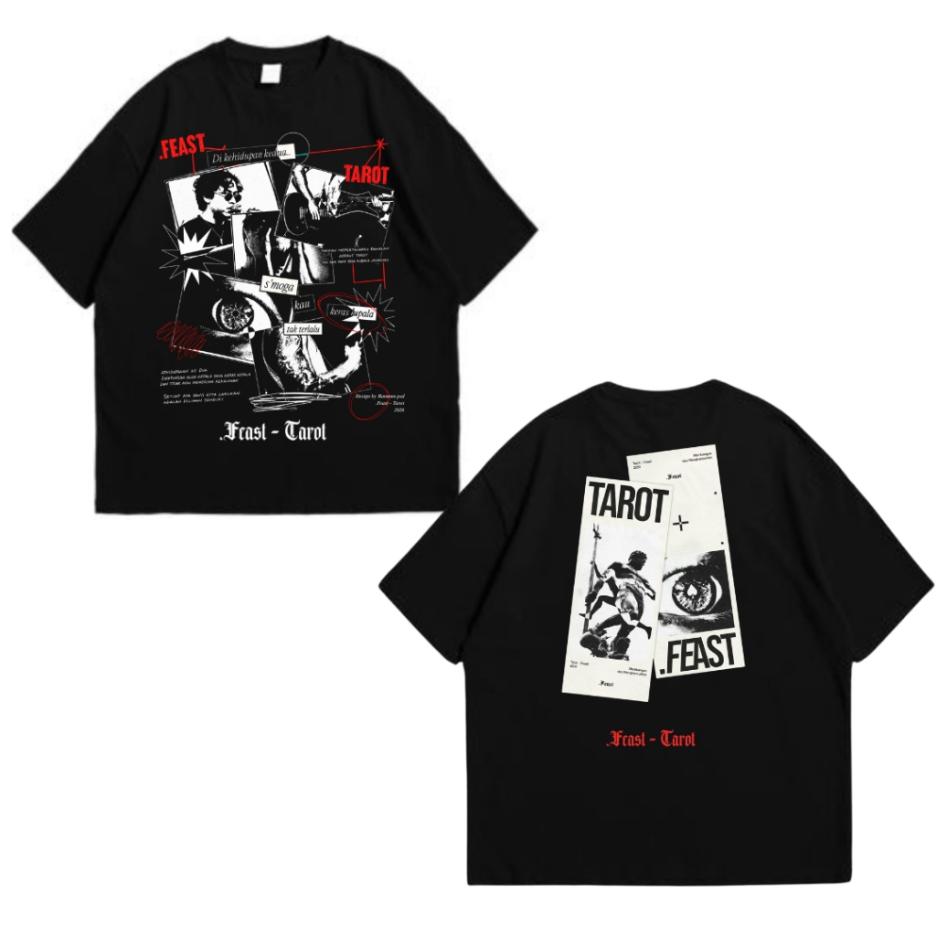 KAOS BAND FEAST - TAROT | KAOS DISTRO MUSIK KATUN 24S | TSHIRT BAND METAL