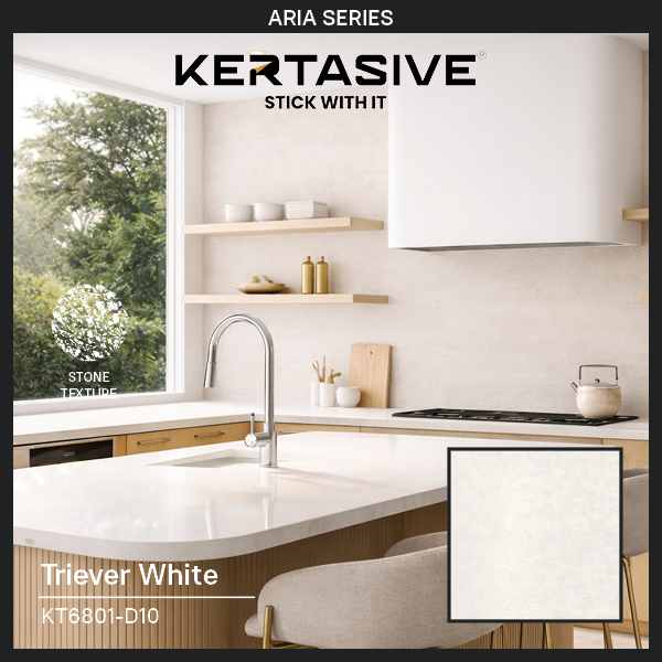 TRIEVER WHITE - KERTASIVE PVC Interior Film L.122CM