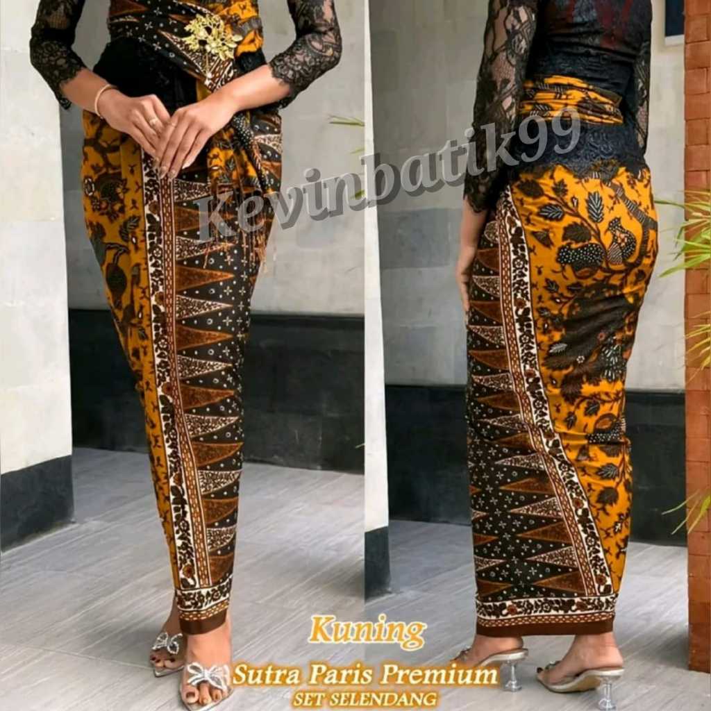 Kamen lembaran sutra paris set selendang murah kamen wanita setelan kebaya kamen rok bali selendang