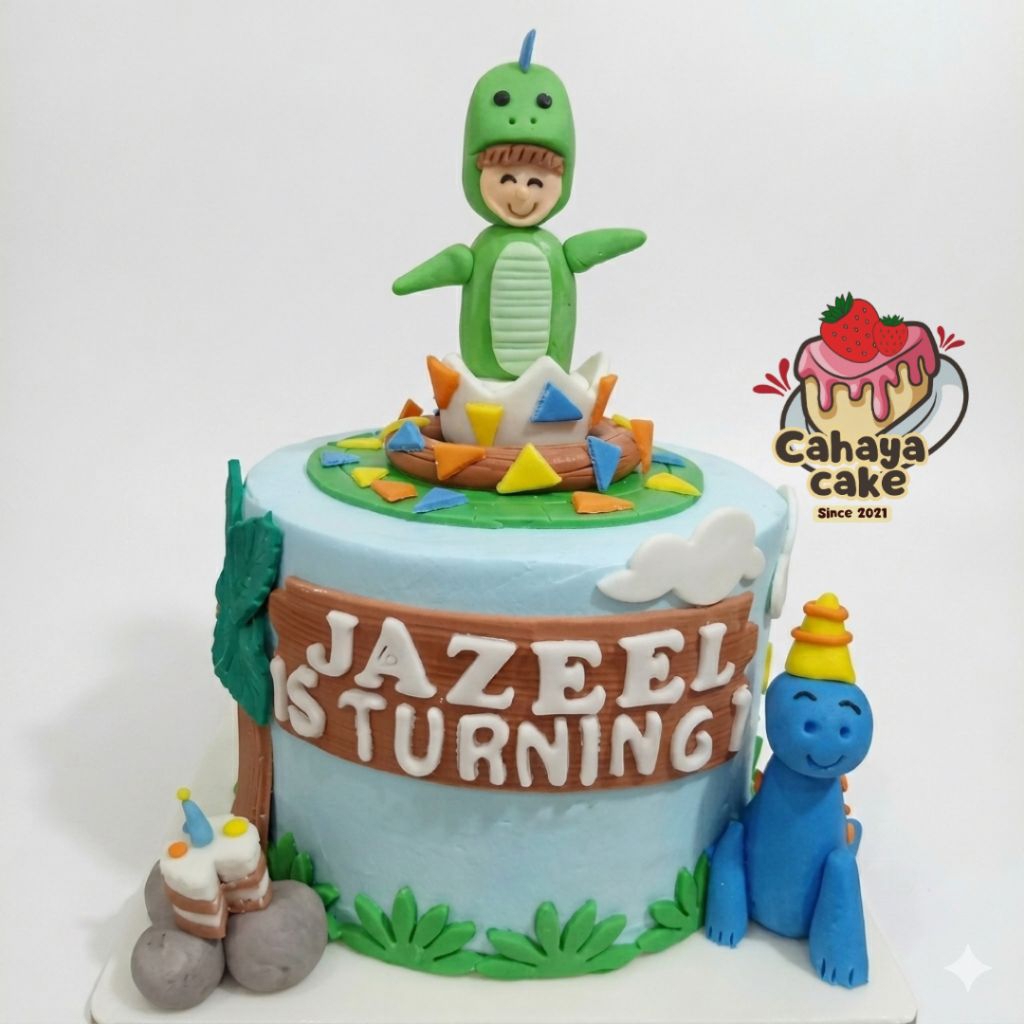 Dinosaurus Cake / Kue Ulang Tahun Dinosaurus / Kue Ultah Dinosaurus