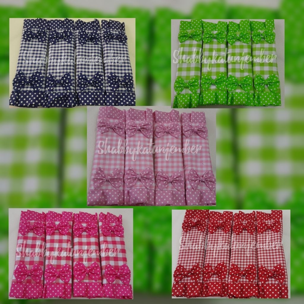 Sarung Pegangan Kulkas/Sarung Gagang Kulkas/Cover Pegangan Kulkas Pita SHABBYKATUNJEMBER
