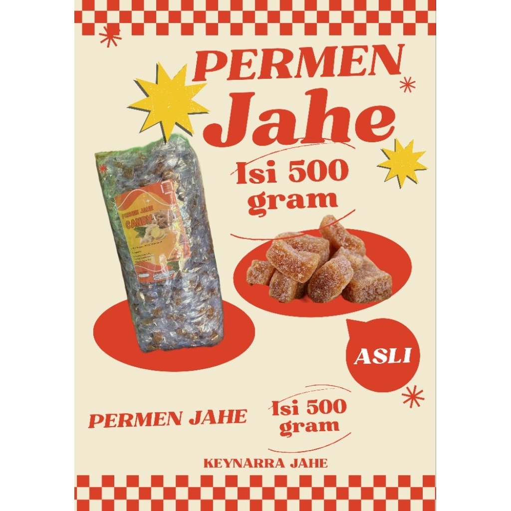 1/2 kg Permen jahe jadul/Permen jahe asli Sukabumi