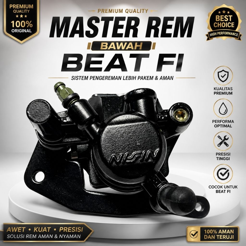 Kaliper Rem Depan Beat FI Nissin Rem Cakram Depan Beat FI Kaliper Rem Motor Honda Beat FI Siap Pakai