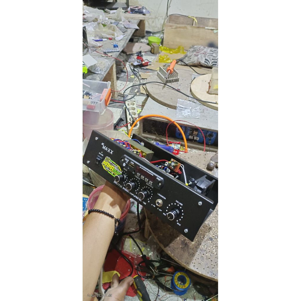 Amplifier rakitan lengkap USB bluetooth