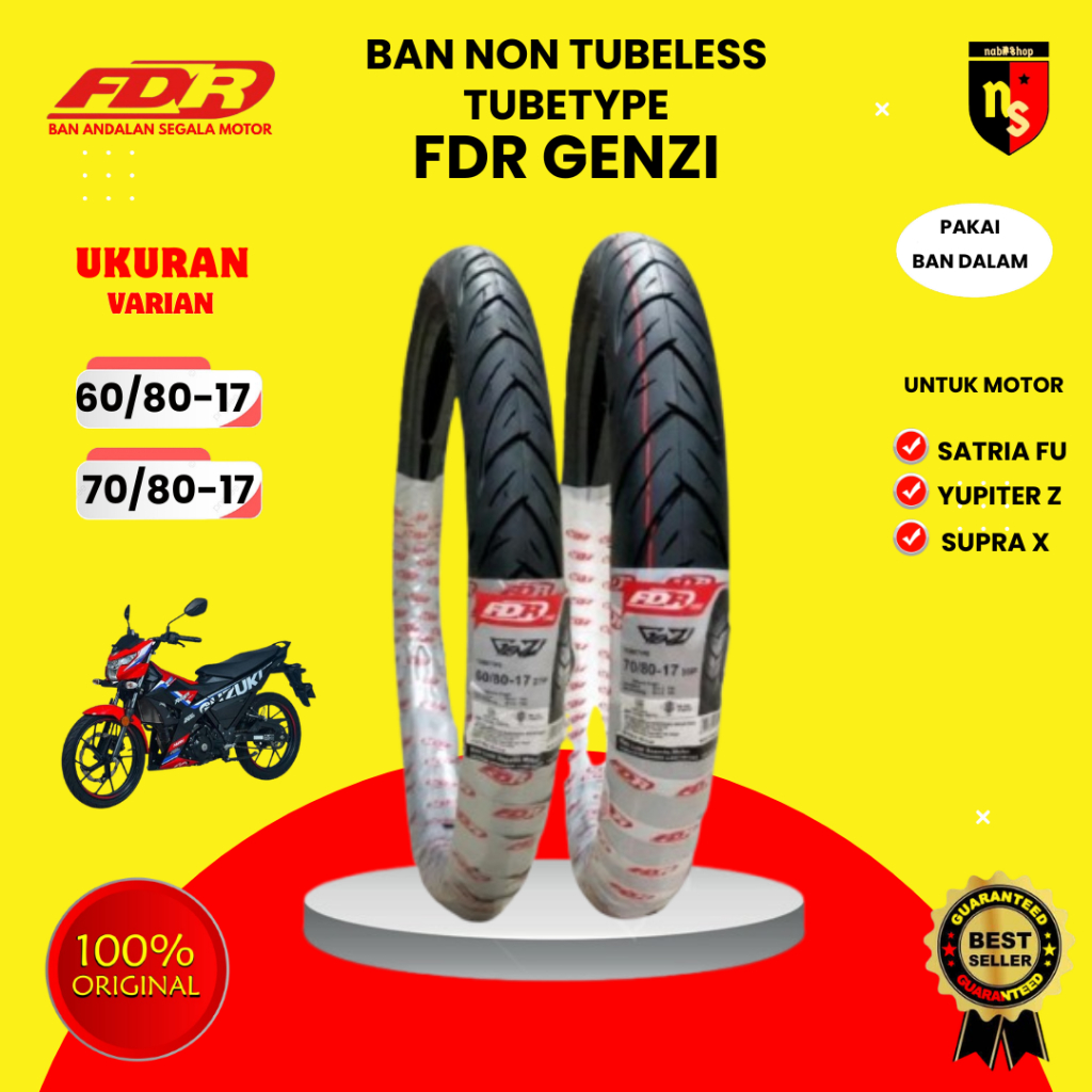 Ban Luar Fdr Genzi 70/80-17 Ban Fdr 225-17 Genzi