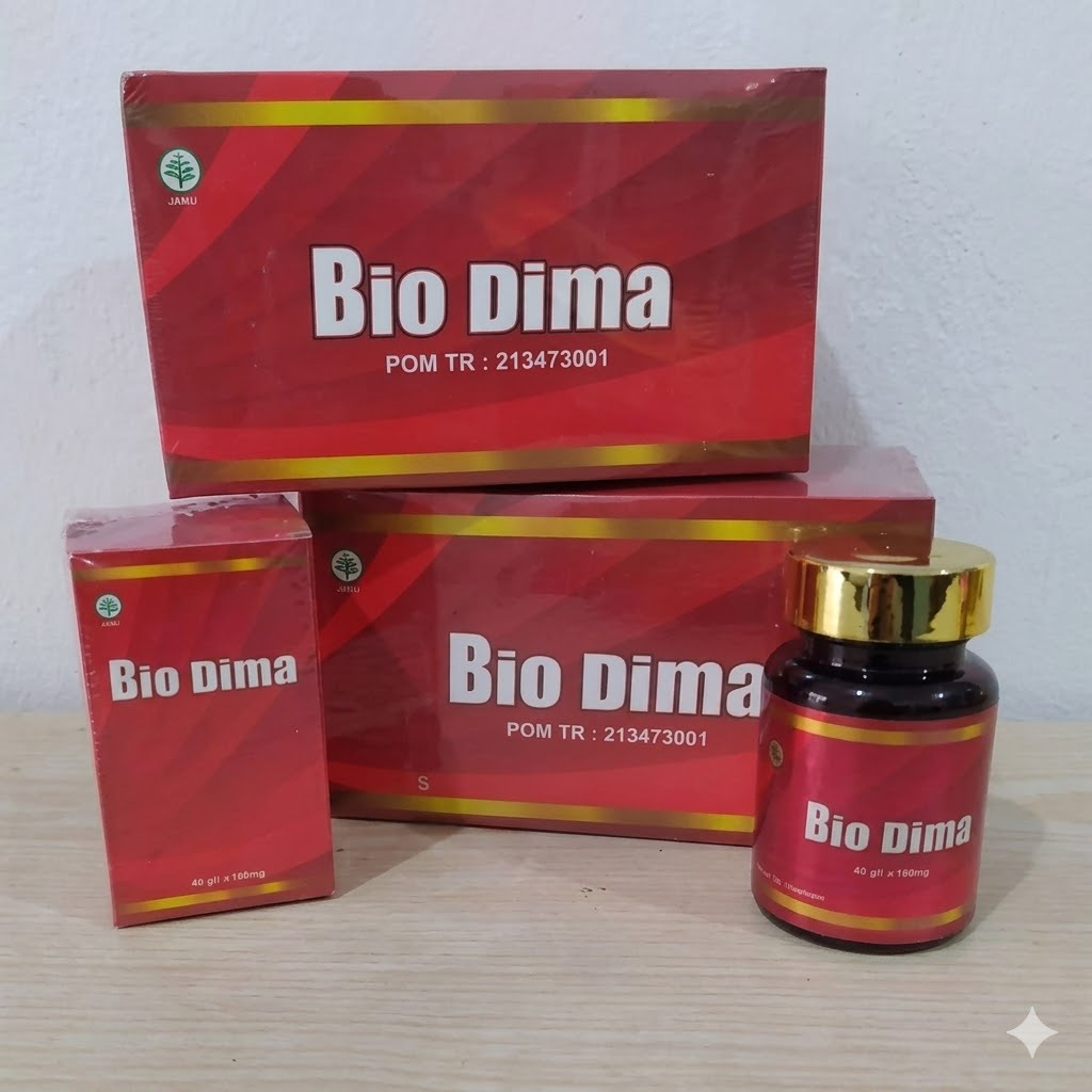 Bio Dima Asli Suplemen herbal Obat Nyeri Sendi Syaraf Kejepit Asam Urat Rematik saraf BPOM Herbal