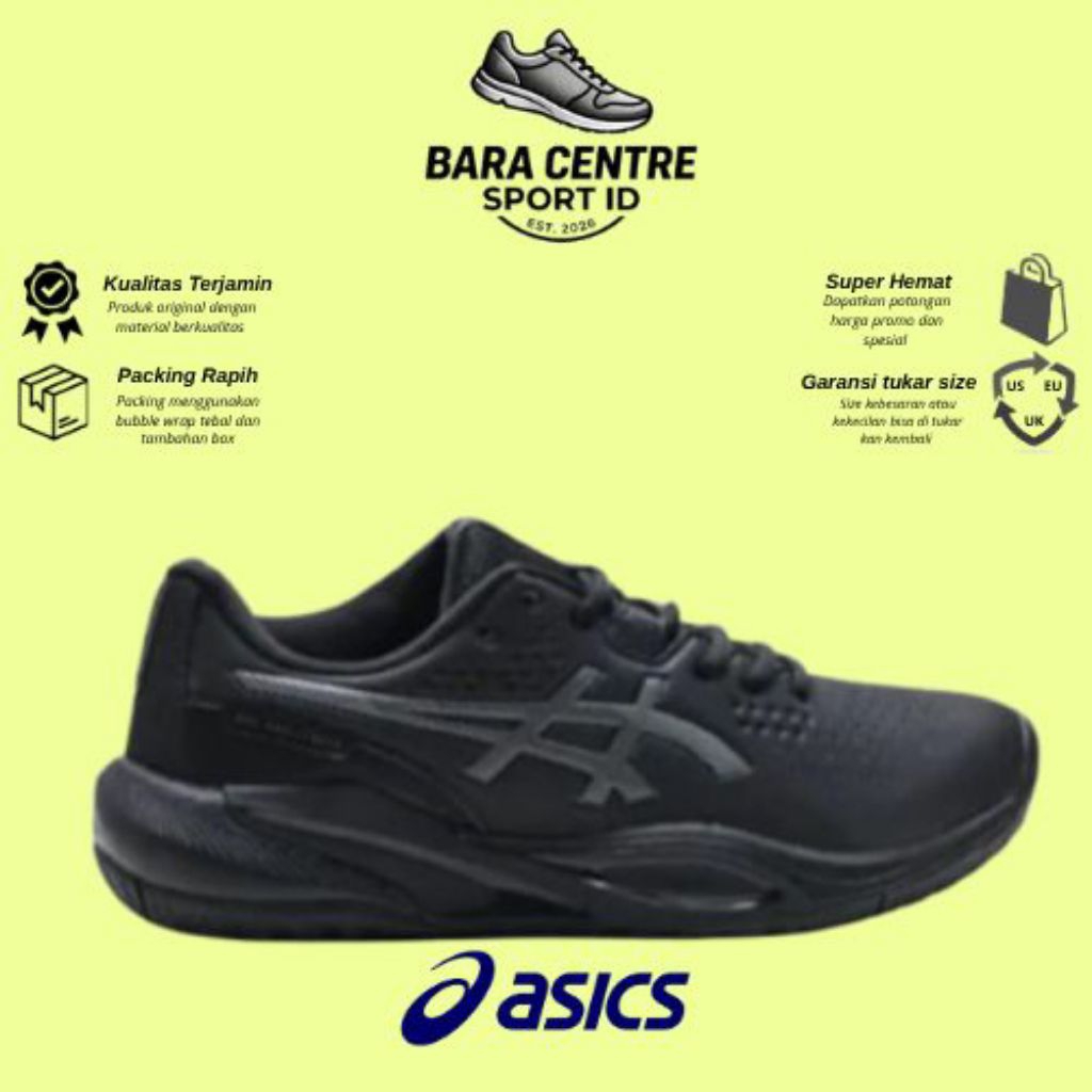 Asics Sepatu Padel Or Tenis Gel-Challenger 15 Black Dark Cobalt (All Court)