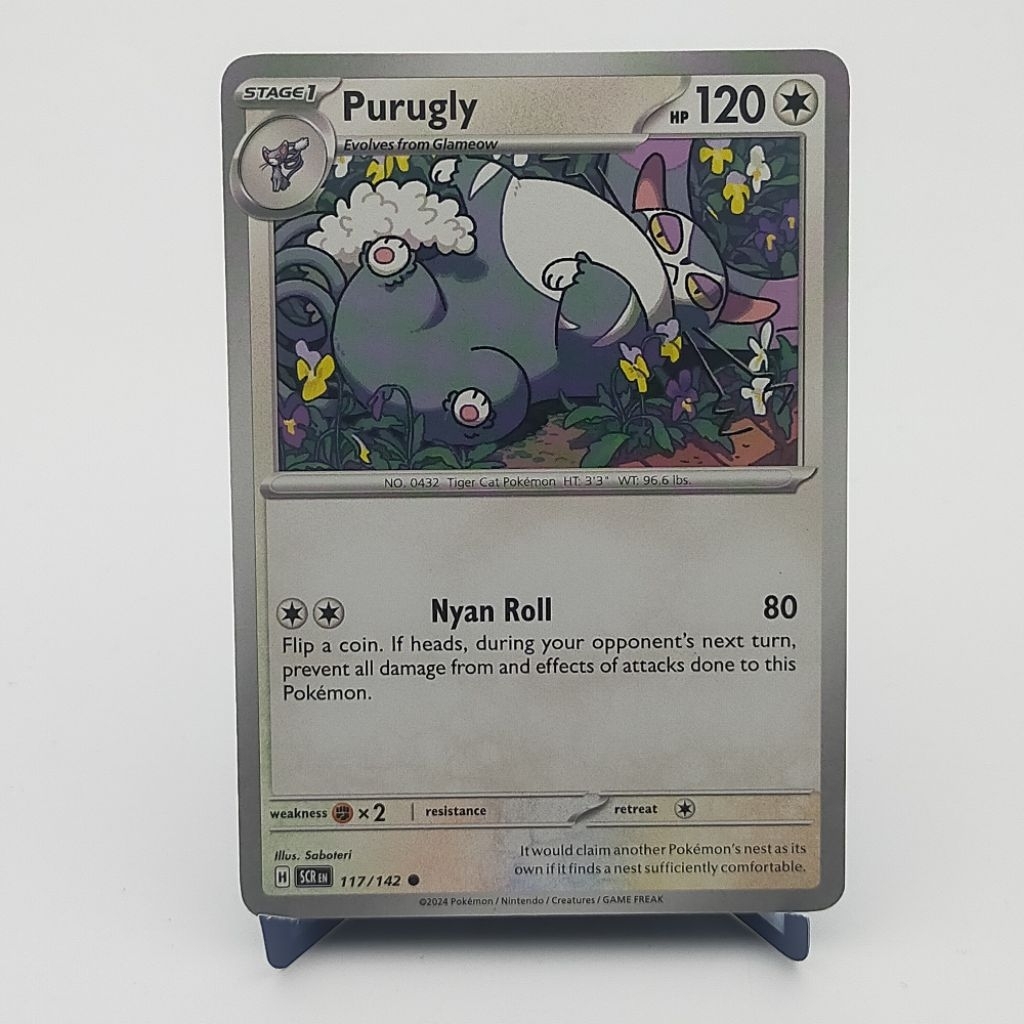 Kartu TCG Pokemon EN Original Purugly SCR 117/142
