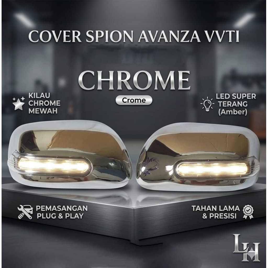 COVER SPION MODEL COPOT MOBIL AVANZA LAMA 2010 VVTI CARBON HITAM CHROME