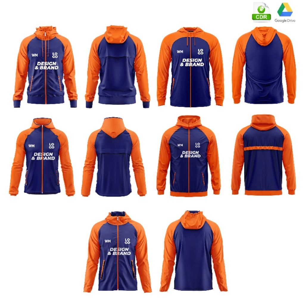 Mockup Jacket Parasut CDR – CorelDRAW | Realistic Mockup Jacket  Windbreaker
