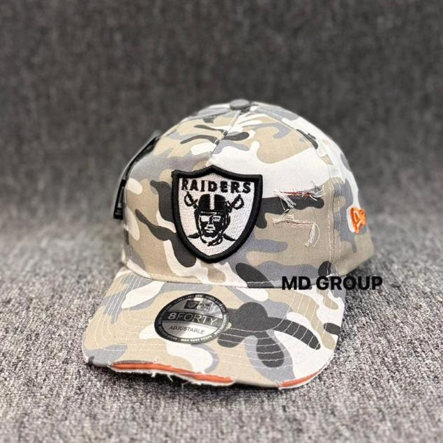 Topi Import Loreng Pria Wanita Caps RAIDERS Full Tag 8 FORTY Terbaru 2026 COD