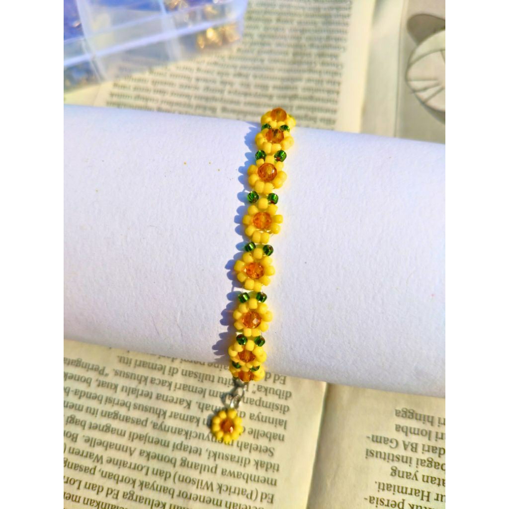 Aksesorismu - MENTARI BRACELET | Gelang Manik Bunga Matahari Premium Stainless steel