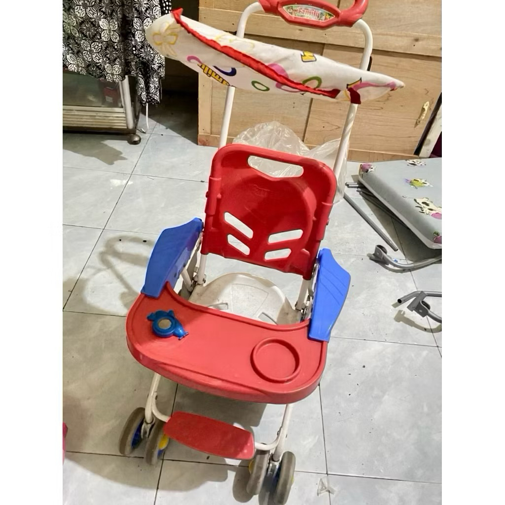 FAMILY Meja Makan Kereta Dorong Bayi Ic Music Kanopi