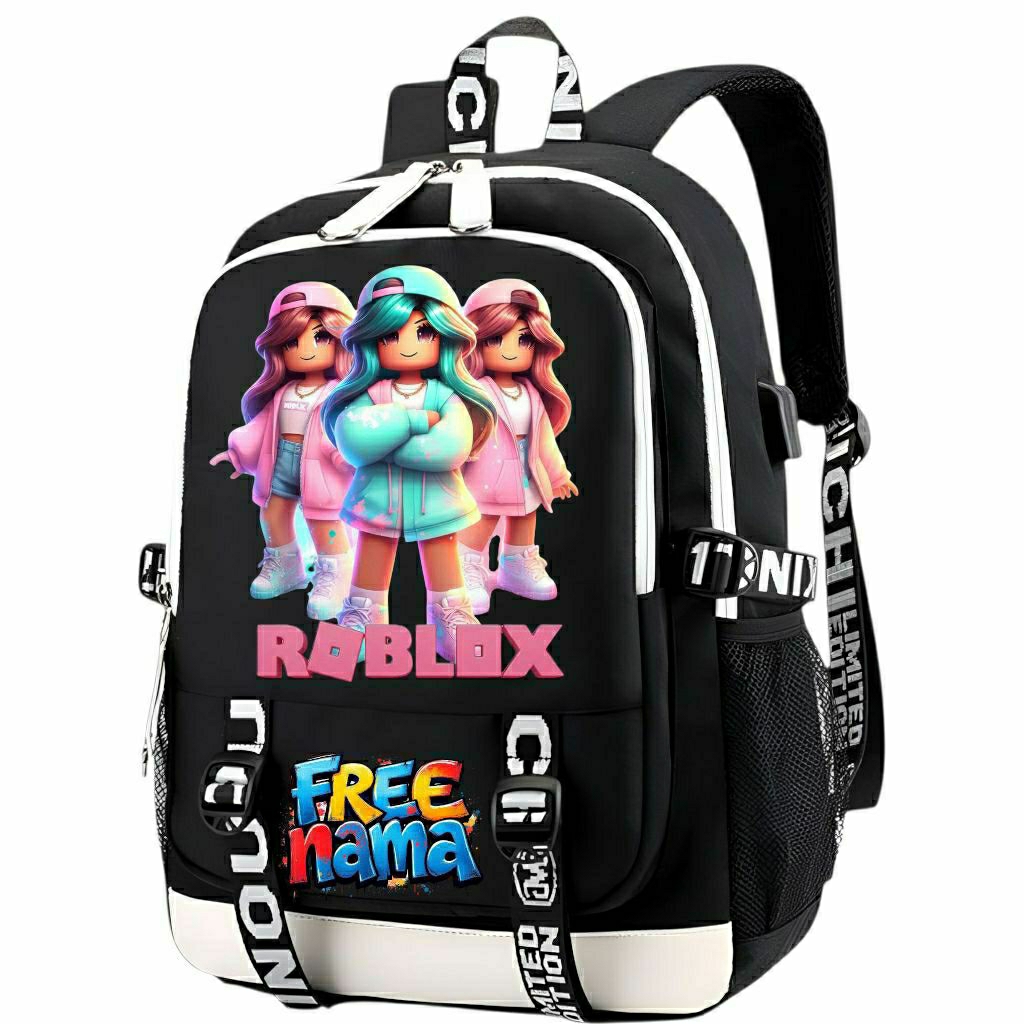 Tas Ransel Sekolah Roblox Terbaru Anak Perempuan Karakter Tas Sekolah TK SD Motif Roblox Gaming