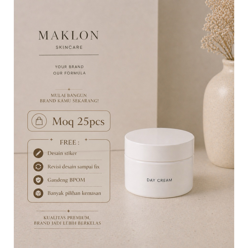 SAMPEL MAKLON DAY CREAM  BPOM | MAKLON MURAH | MAKLON SKINCARE | PAKET USAHA