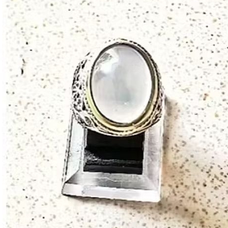 CINCIN BATU AKIK CEMPAKA PUTIH CRYSTAL HQ