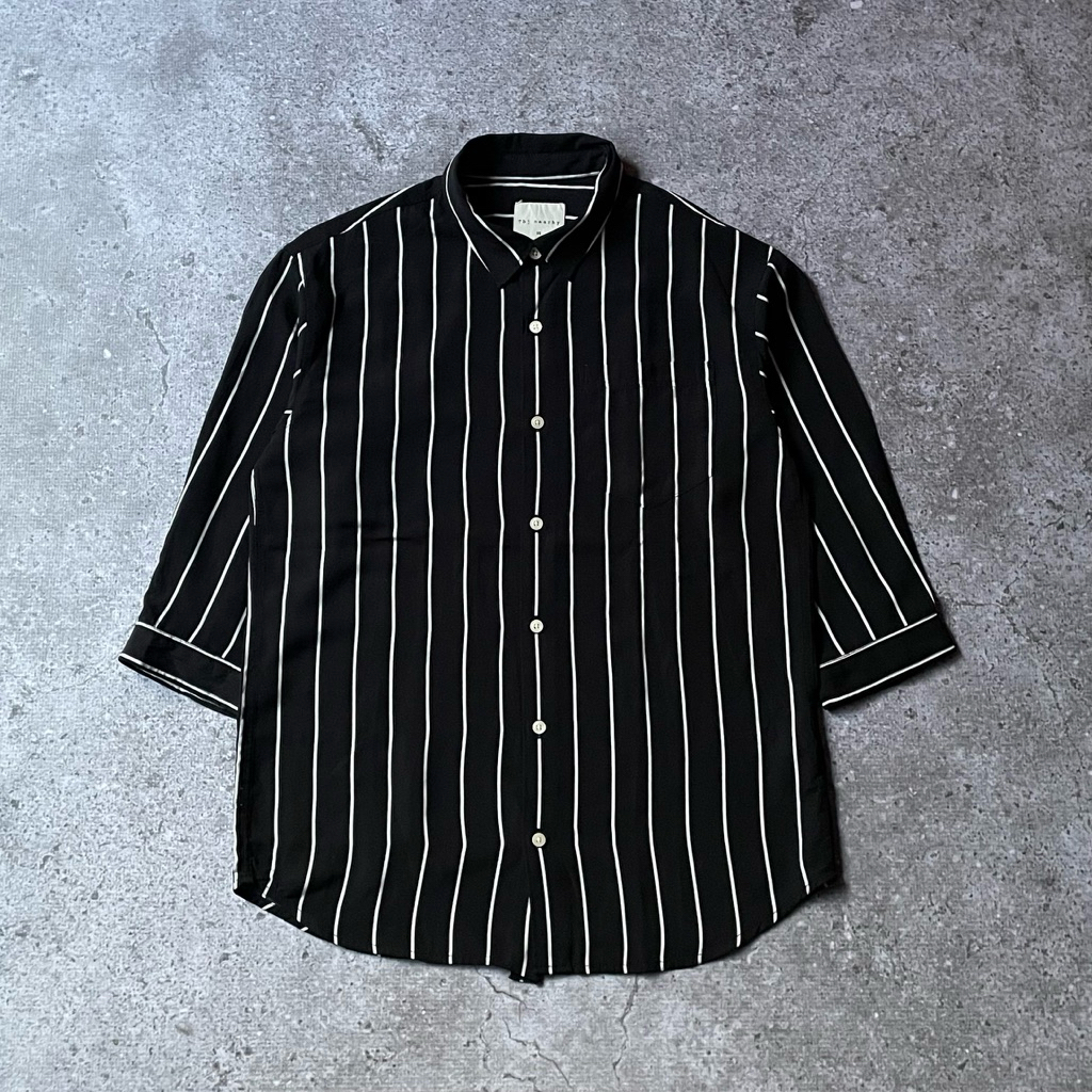 Kemeja Salur Tbj Nearby 3/4 Size L