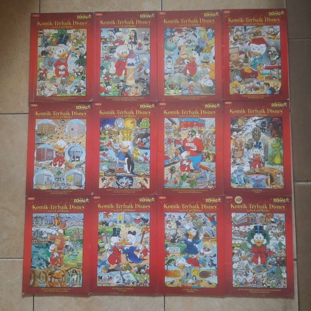 Fullset Komik Donal Bebek Komik Terbaik Disney Karya Carl Barks 1-12 Tamat Full Color Original