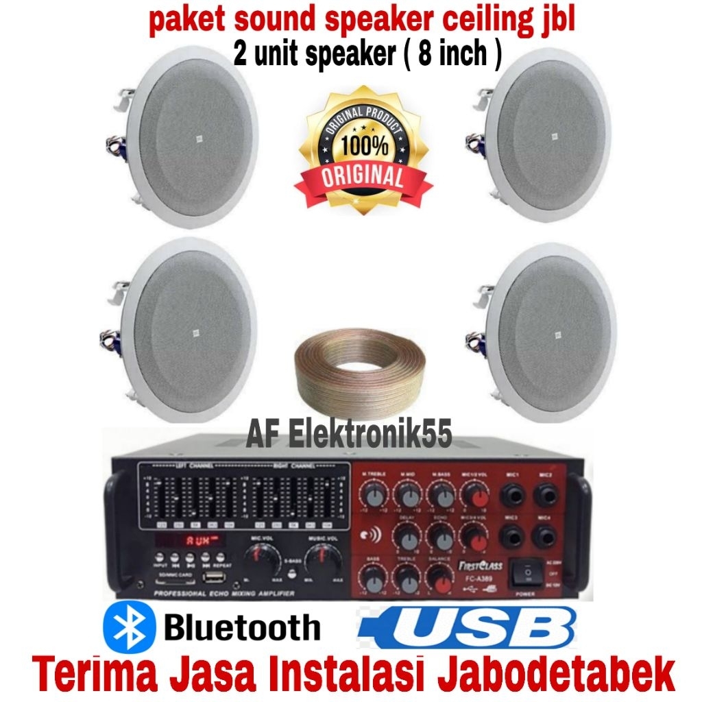 Paket Speaker Ceiling JBL 4 Unit Speaker ( 8 Inch ) Original