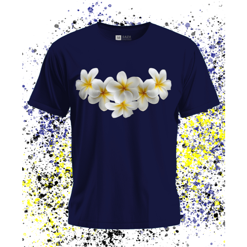 KAOS GIRLY BAHAN KATUN COMBED 24s desain gambar BUNGA KAMBOJA