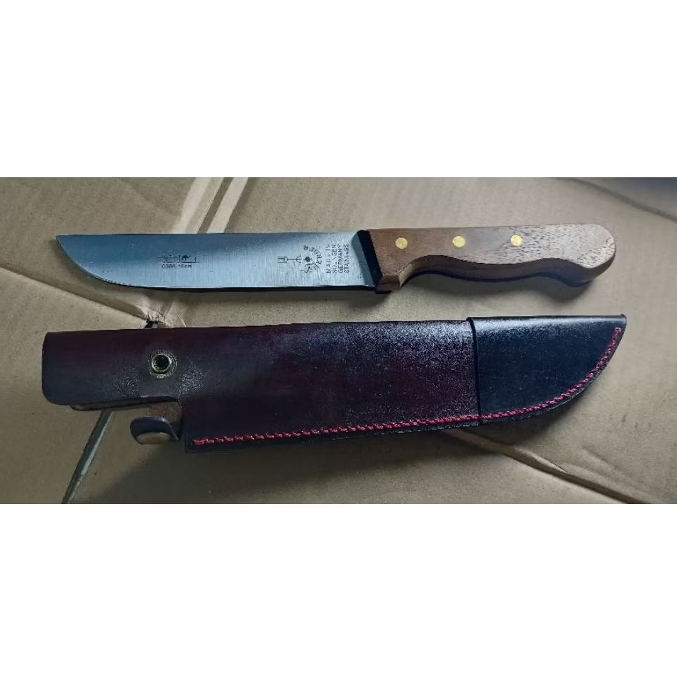 Pisau F. Herder Solingen Jerman 18 cm stainless steel Original + sarung kulit