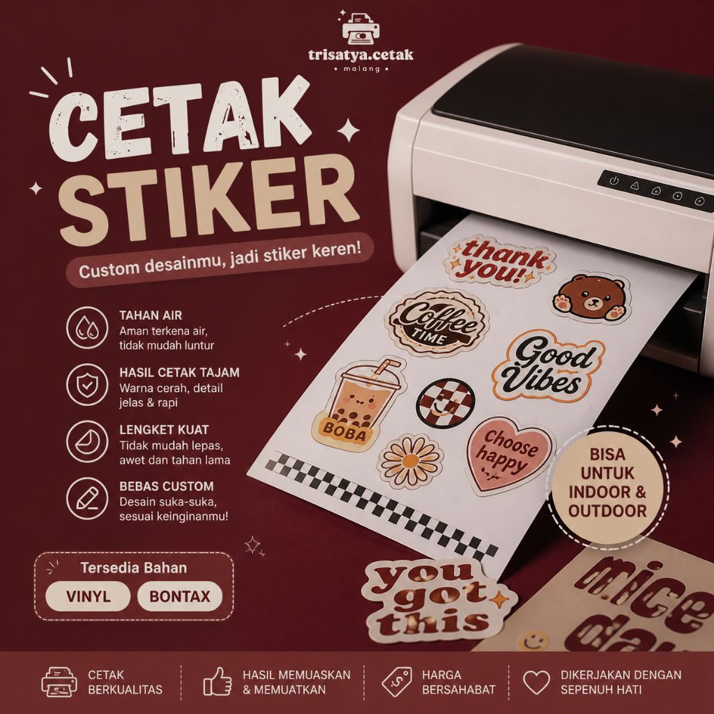 CETAK STIKER A3+/CETAK STIKER MURAH/CETAK SINGOSARI/CETAK STIKER SINGOSARI/CETAK STIKER LOGO