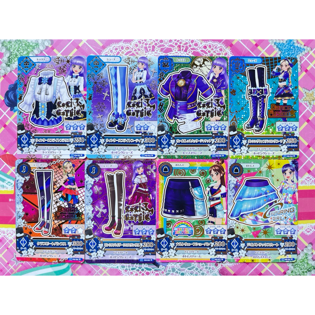 Kartu Aikatsu Jepang Satuan Loli Gothic Futuring Girl Sumire Hikami Yurika Todo Aoi Violet Hatter Wi