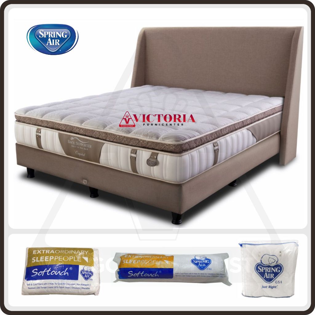 Spring Air Crystal 180 x 200 180x200 Fullset Full Set Full Bed Set