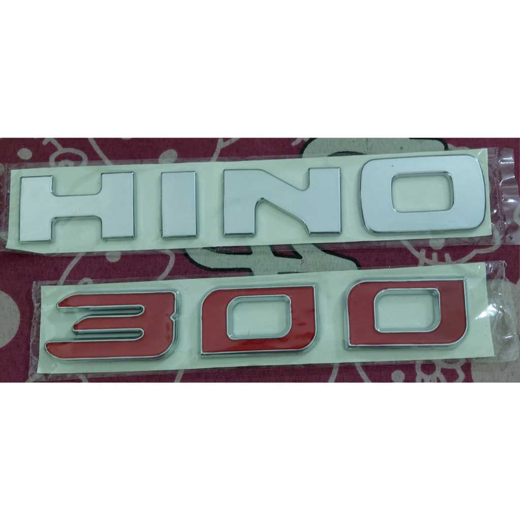 emblem logo hino 300 dutro / emblem hino chrome / emblem 300 hino dutro